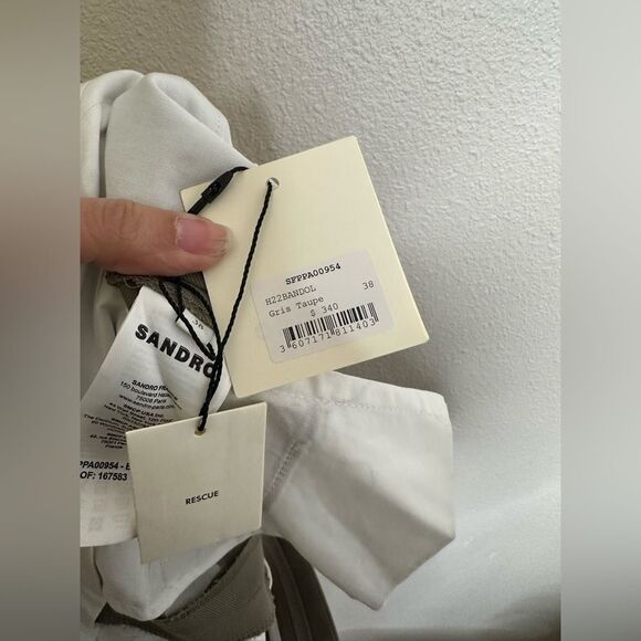 Sandro Taupe Casual Pants Sz 38 - Picture 11 of 12